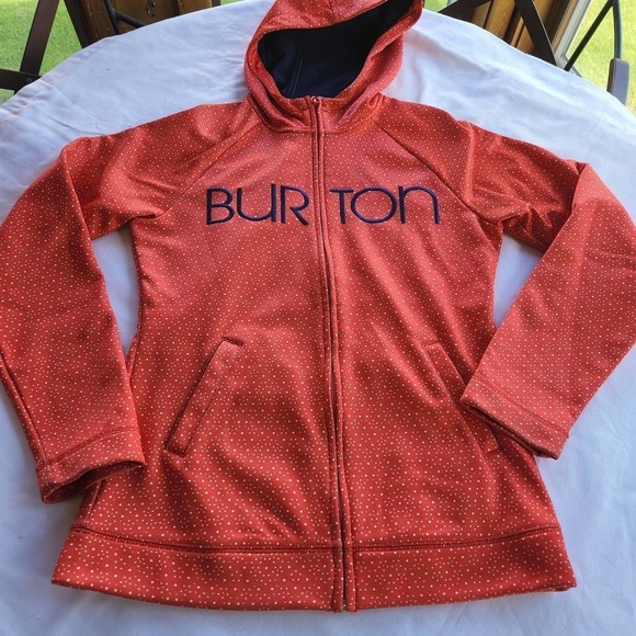 Burton Tops - Burton Fitted Full Zip Hooded Sweatshirt Size Medium Woman's Fitted